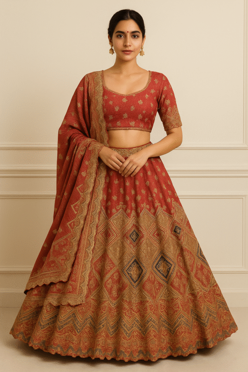 Red Lehnga (05)